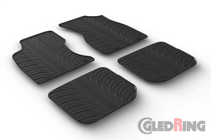 GledRing 0256 Interior mats GledRing rubber black for Audi A4 (1994-2000), set 0256