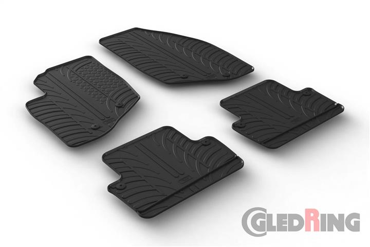 GledRing 0390 Interior mats GledRing rubber black for Volvo S60 (2000-2009), set 0390