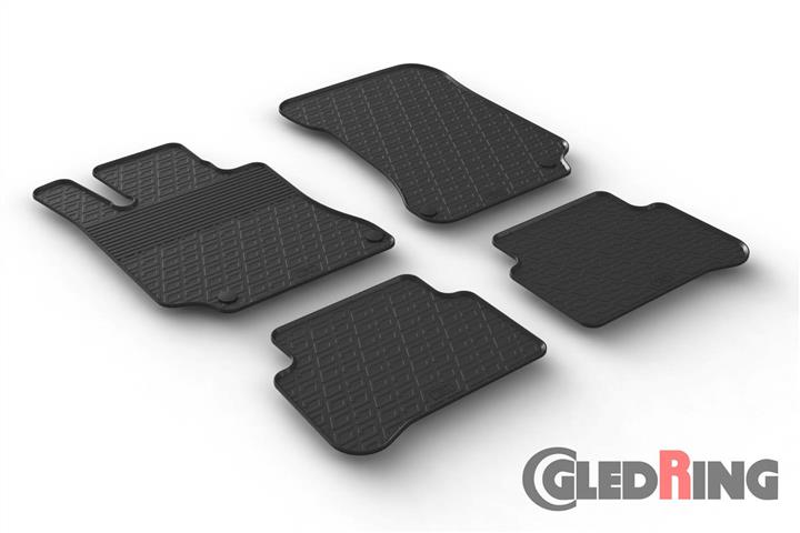 GledRing 0319 Interior mats GledRing rubber black for Mercedes E-class (2013-2016), set 0319