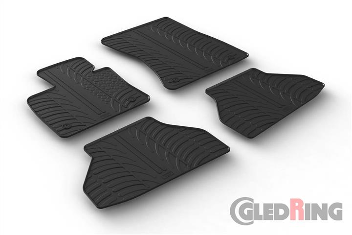 GledRing 0355 Interior mats GledRing rubber black for BMW X6 (2008-2014), set 0355