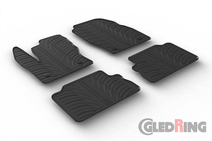 GledRing 0556 Interior mats GledRing rubber black for Ford Kuga (2016-), set 0556