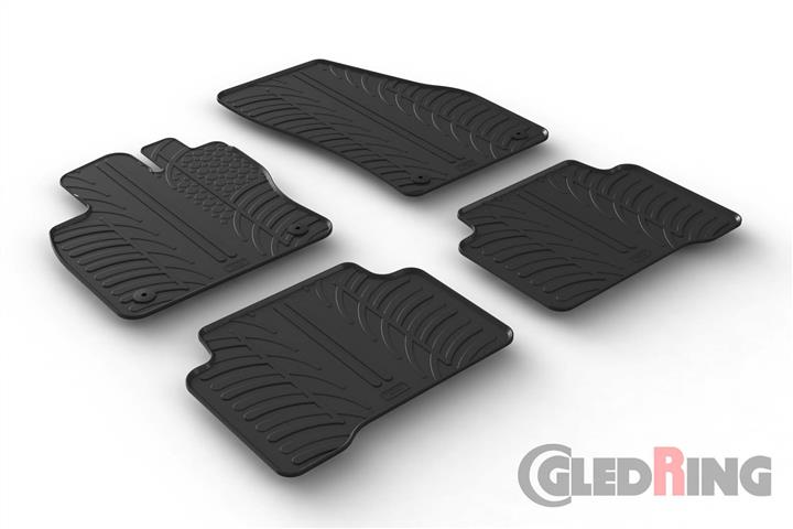 GledRing 0079 Interior mats GledRing rubber black for Volkswagen Touran (2015-), set 0079