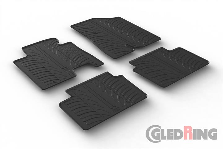 GledRing 0206 Interior mats GledRing rubber black for KIA Cee'd/Hyundai I30, set 0206