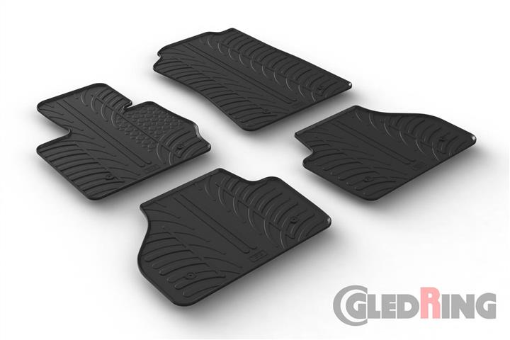 GledRing 0346 Interior mats GledRing rubber black for BMW X4 (2014-2017), set 0346