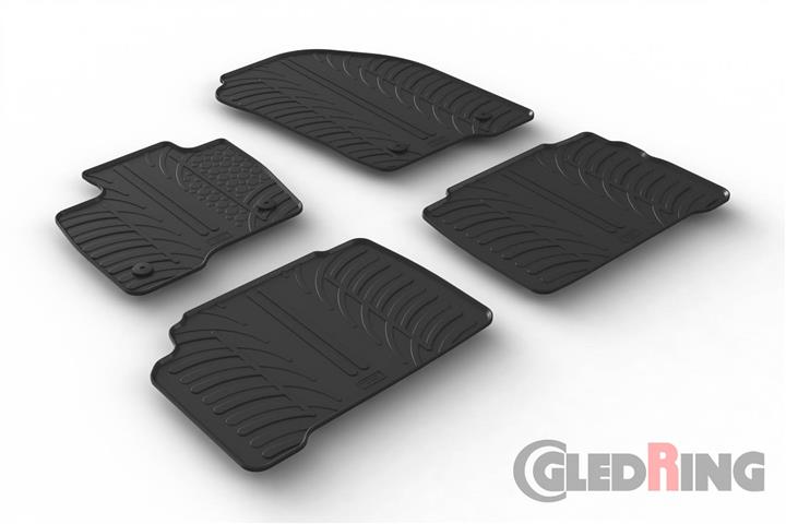 GledRing 0552 Interior mats GledRing rubber black for Ford Galaxy (2015-), set 0552