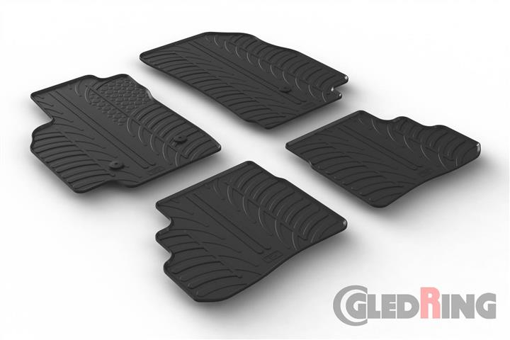 GledRing 0093 Interior mats GledRing rubber black for Opel Karl (2015-) 0093