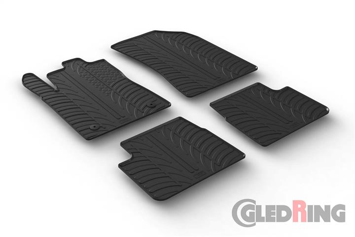 GledRing 0129 Interior mats GledRing rubber black for Citroen C3 (2016-) 0129
