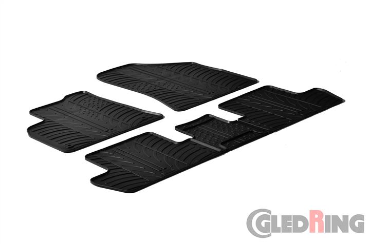 GledRing 0154 Interior mats GledRing rubber black for Peugeot 3008 (2008-2016) 0154