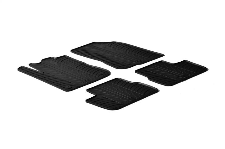 GledRing 0157 Interior mats GledRing rubber black for Peugeot 208 (2012-) 0157