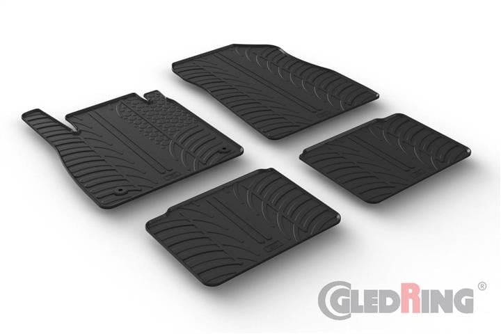GledRing 0299 Interior mats GledRing rubber black for Nissan Micra (2017-) 0299