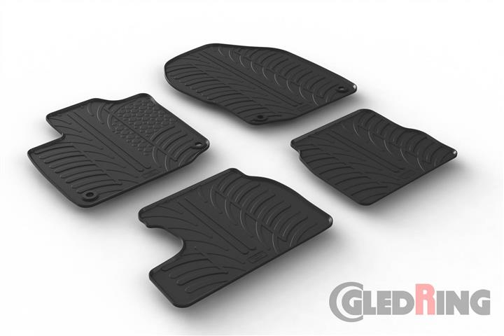 GledRing 0307 Interior mats GledRing rubber black for Honda Civic (2012-2017) 0307