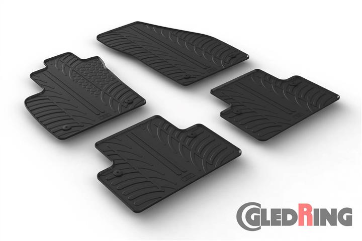 GledRing 0391 Interior mats GledRing rubber black for Volvo V50 (2004-2012) 0391