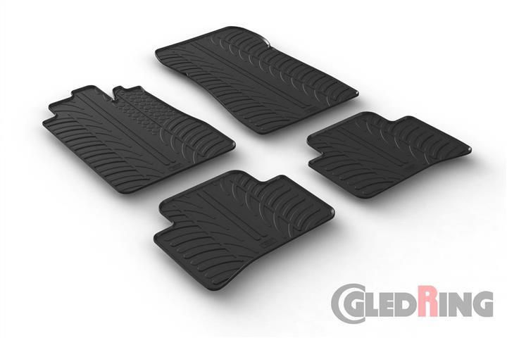 GledRing 0507 Interior mats GledRing rubber black for Mercedes C-class (1993-2000) 0507