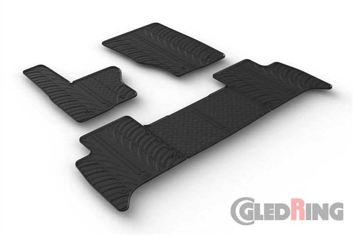 GledRing 0525 Interior mats GledRing rubber black for Land Rover Discovery (2017-) 0525