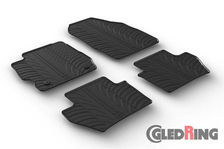 GledRing 0562 Interior mats GledRing rubber black for Ford Ka+ (2017-) 0562