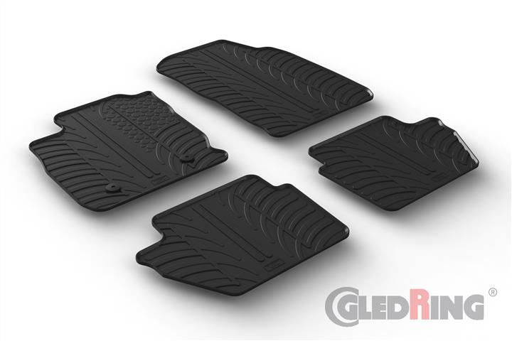 GledRing 0563 Interior mats GledRing rubber black for Ford Ecosport (2013-) 0563