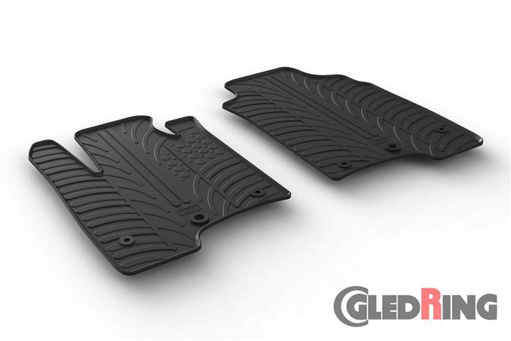 GledRing 0578 Interior mats GledRing rubber black for Fiat Panda (2011-) 0578