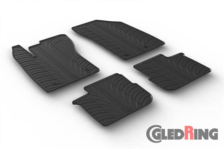 GledRing 0580 Interior mats GledRing rubber black for Fiat Tipo (2016-) 0580