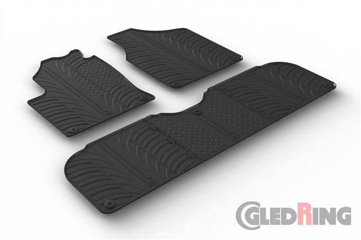 GledRing 0647 Interior mats GledRing rubber black for Volkswagen Sharan (1995-2010) 0647