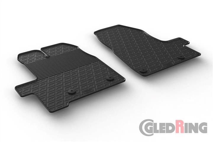GledRing 0916 Interior mats GledRing rubber black for Ford Tourneo custom (2012-) 0916
