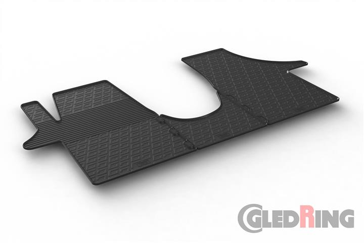 GledRing 0928 Interior mats GledRing rubber black for Volkswagen Transporter (2004-2015) 0928