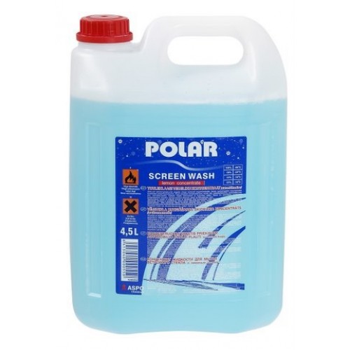 Polar K200278 Windshield washer fluid Polar SCREEN WASH, winter ,concentrate, -65°C, Lemon, 4,5l K200278