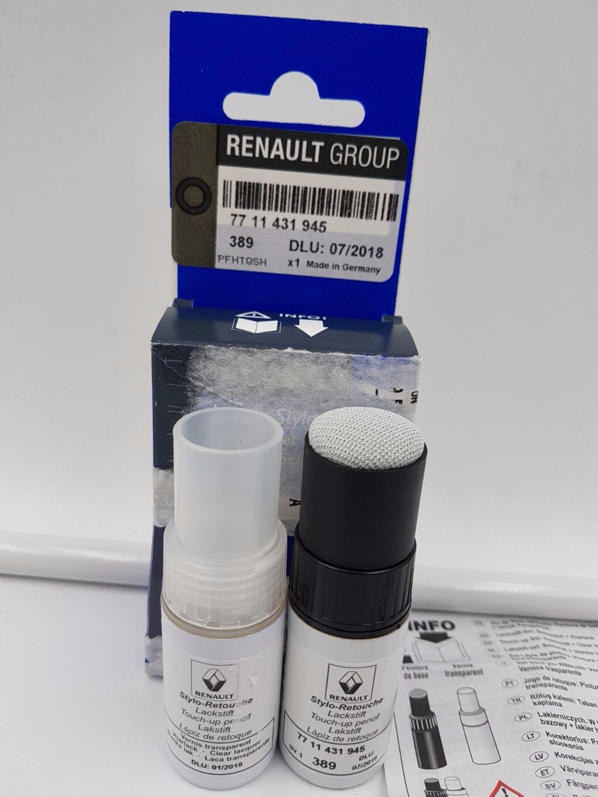 Renault 77 11 431 945 Touch Up Paint set, 2x8 ml 7711431945
