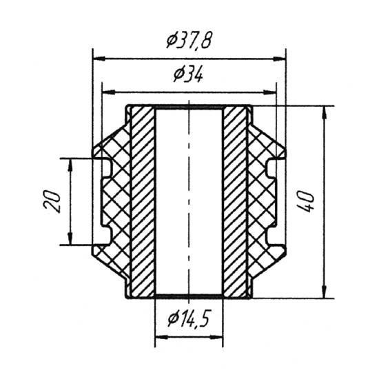 Silent block Metgum 13-02