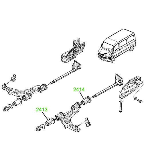 Silent block front lower arm rear Metgum 24-14