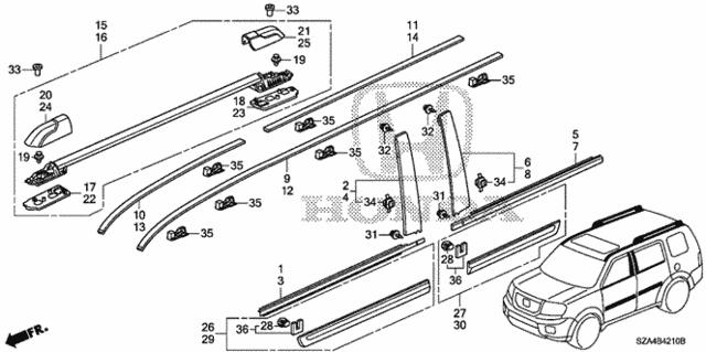 75274SZAA01 Honda Clip
