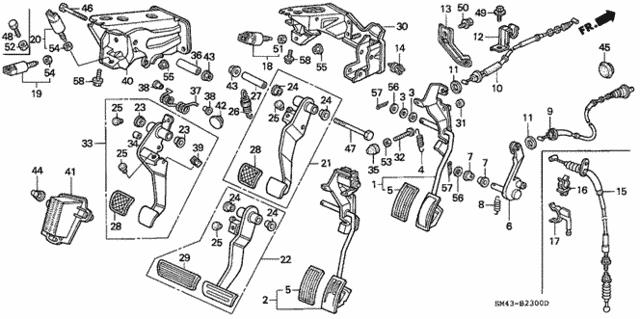 Honda 46980-SD4-931 Clutch pedal spring 46980SD4931