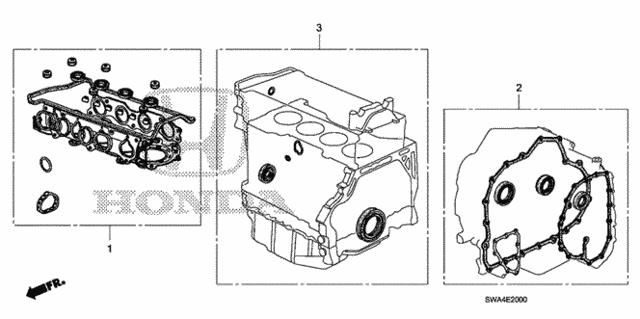 Honda 06114-R40-J01 Gasket kit 06114R40J01