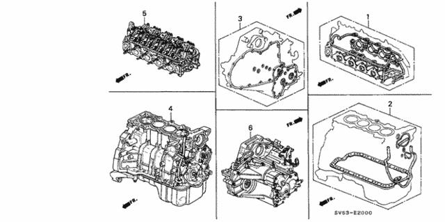 Honda 06110-P0A-A03 Full Gasket Set, engine 06110P0AA03