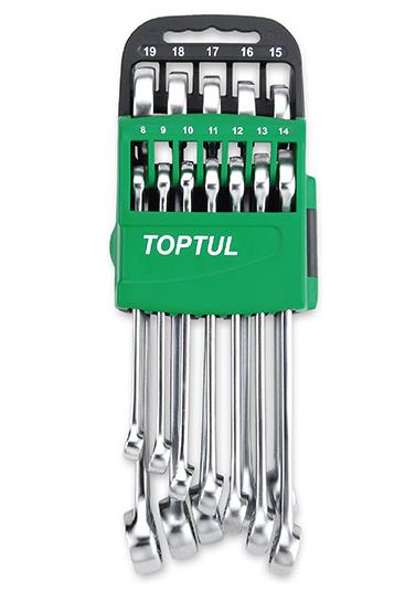 Toptul GSAW1201 15° Offset Super-Torque Combination Wrench Set - STORAGE RACK GSAW1201