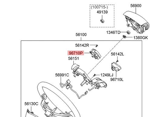 Hyundai/Kia 96700 2L3504X Auto part 967002L3504X 967002L3504X Hyundai/Kia Auto part