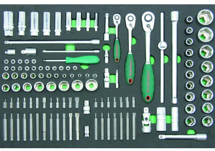 Jonnesway S04H46121SV Tool kit 121 unit, 1/4 ", 3/8", 1/2 "DR Heads, bits, and accessories S04H46121SV
