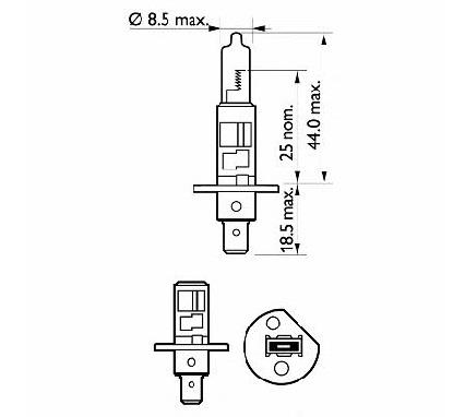 Halogen lamp 12V H1 55W BMW 63 21 7 160 777