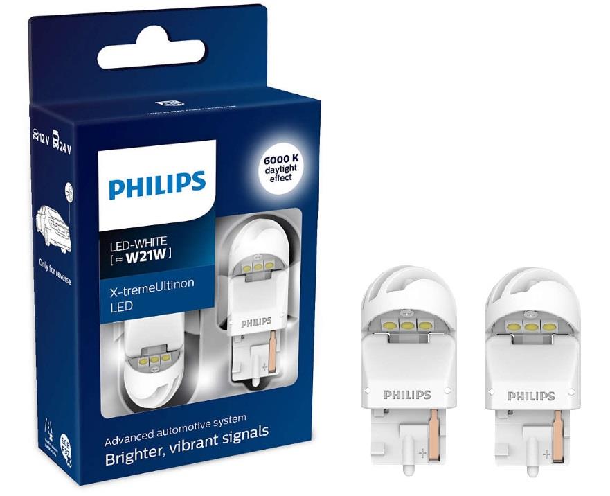 Philips 11065XUWX2 LED lamp Philips X-tremeUltinon LED gen2 W21W 12/24V W3x16d (2 pcs.) 11065XUWX2