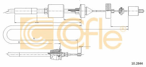 Clutch cable Renault Symbol: 102844 Telco Clutch cable