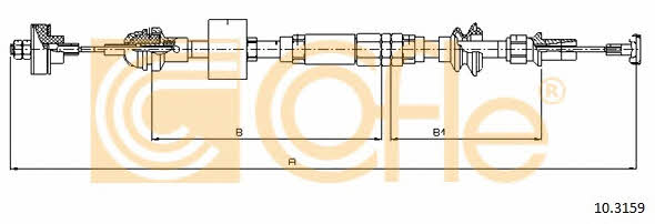 Clutch cable Seat Ibiza: 103159 Telco Clutch cable