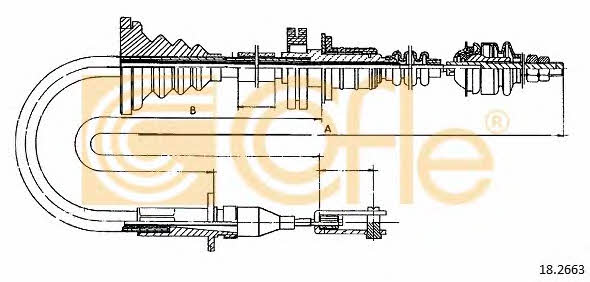 Clutch cable Subaru Impreza: 182663 Telco Clutch cable