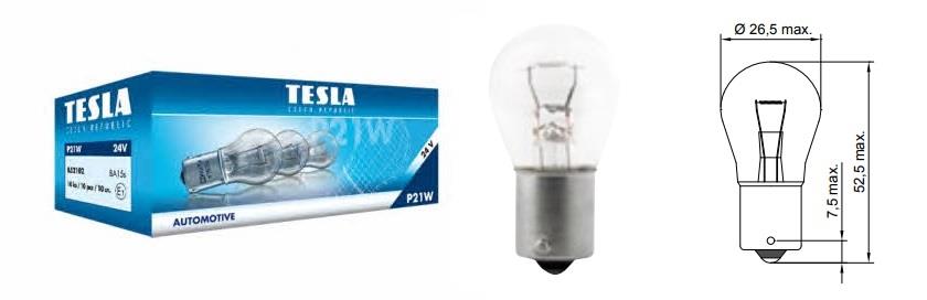 Tesla B52102 Glow bulb P21W 24V 21W B52102