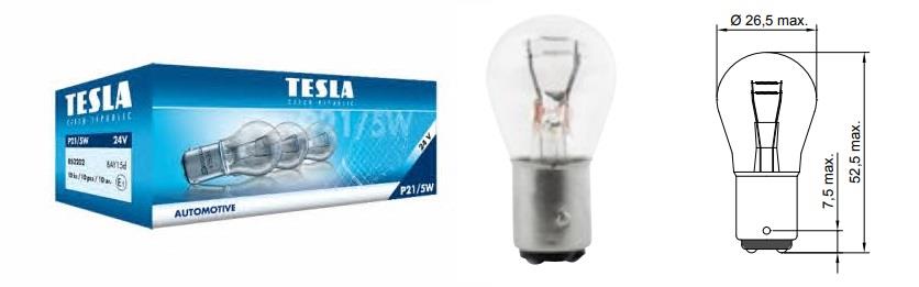 Tesla B52202 Glow bulb P21/5W 24V 21/5W B52202
