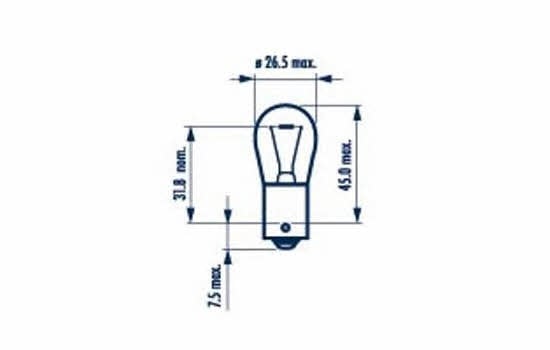 Glow bulb P21W 12V 21W Narva 176353000