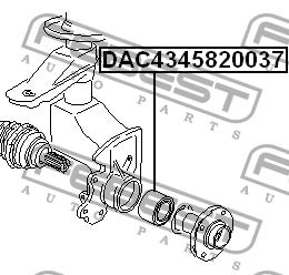 Front wheel bearing Febest DAC4345820037