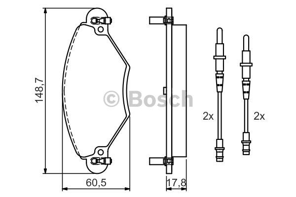 Bosch Brake pad set – price 156 PLN