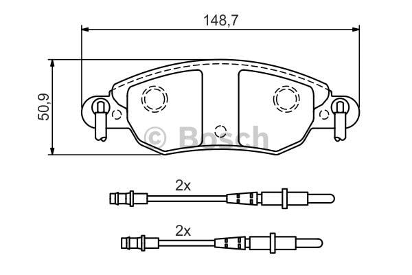 Bosch Brake pad set – price 151 PLN