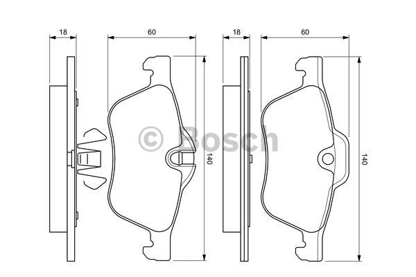 Bosch Brake pad set – price 150 PLN