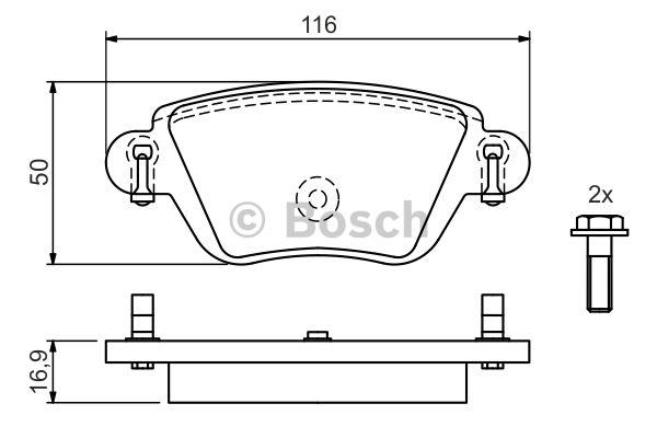 Bosch Brake pad set – price 133 PLN