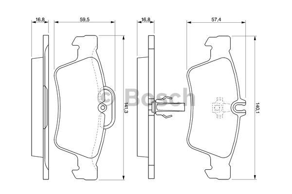 Brake Pad Set, disc brake Bosch 0 986 424 699